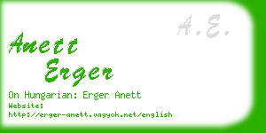 anett erger business card